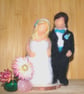Handmade Needle Felted Wedding Couple Figure - Image 1