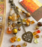 Handmade boho-glam bag charm with semi-precious Citrine, November's birthstone - Image 2