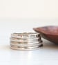 Circles stamped silver stacking ring - Image 2