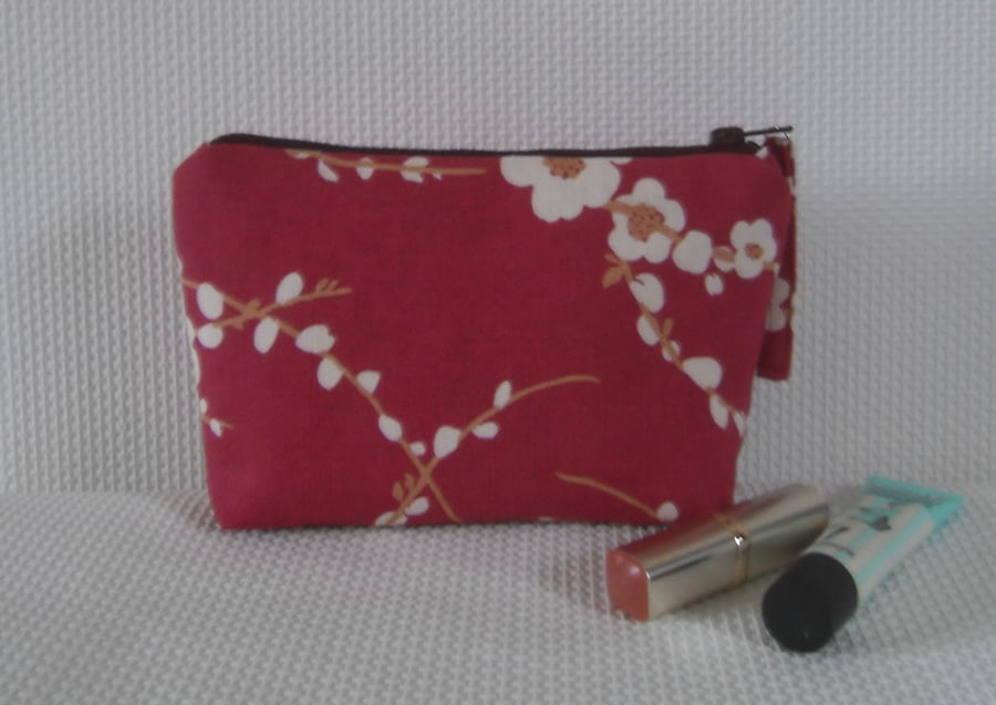 Make up bag in pink Laura Ashley fabrics
