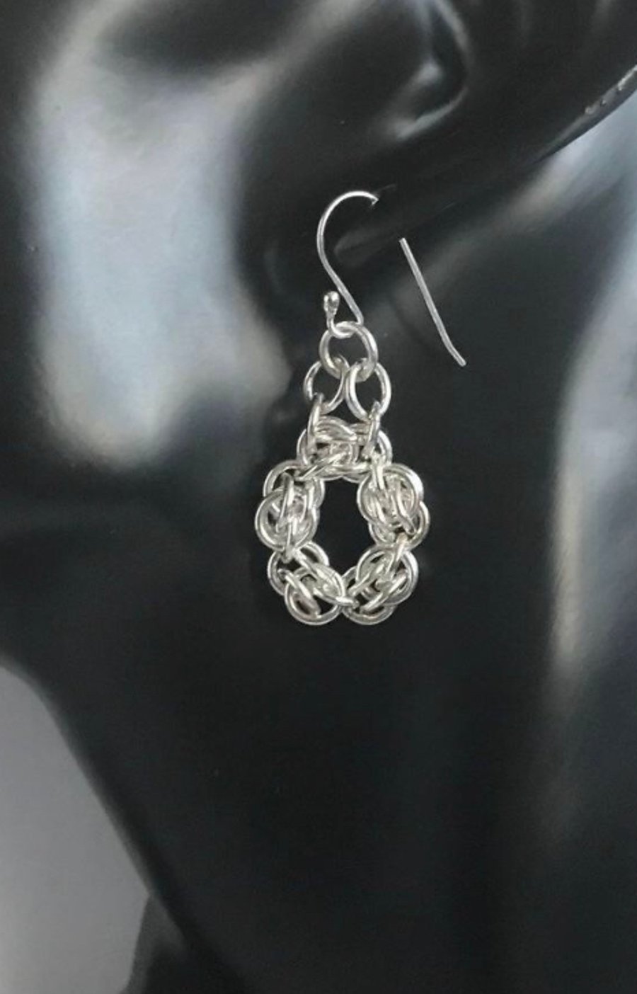 Sterling Silver Chainmaille Earrings