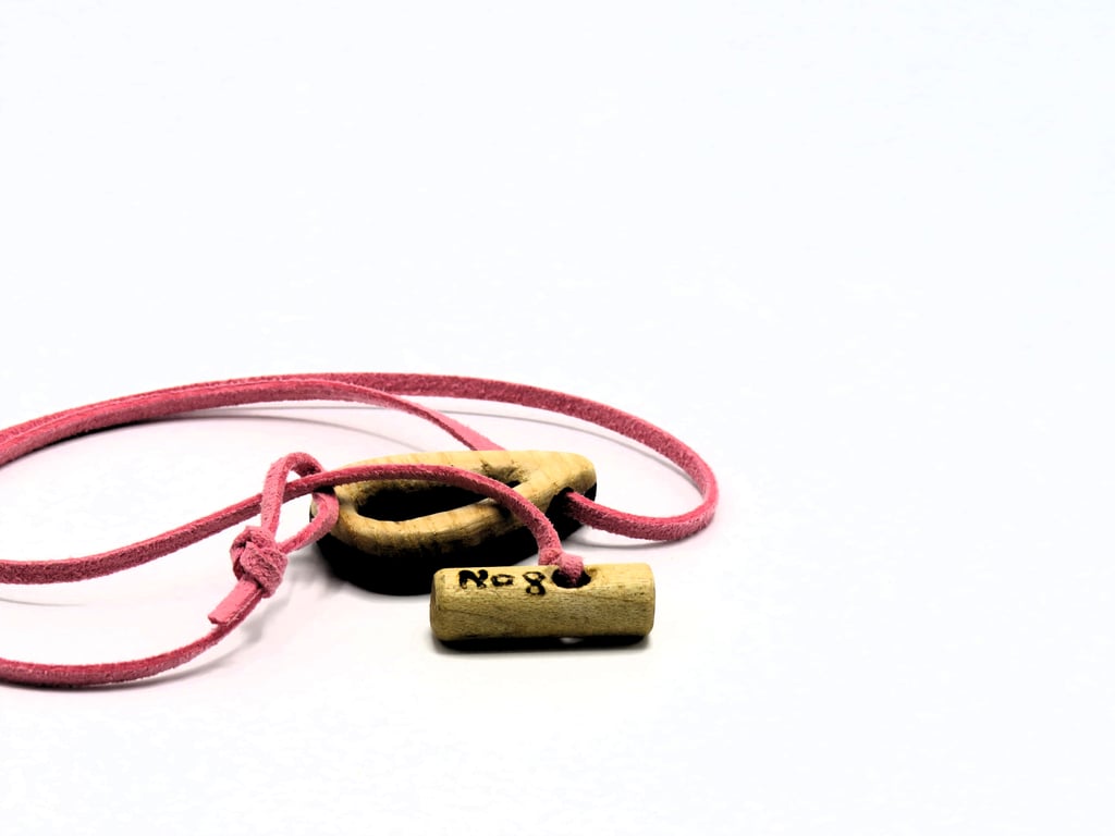 Hand carved Pierced Amulet pendant & Necklace. SKU-N08