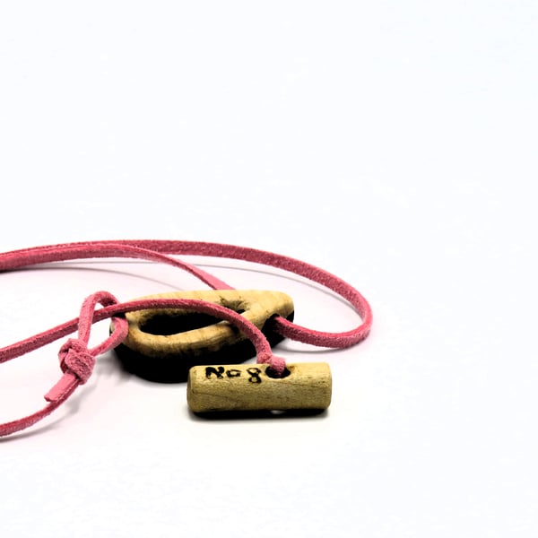 Hand carved Pierced Amulet pendant & Necklace. SKU-N08