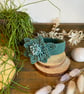 Handmade Macrame Flower Headband - Turquoise 
