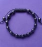 Large Haematite Macrame Style Bracelet Mens Jewellery - Image 3