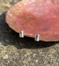 Small Hammered Rectangle Studs - Image 3