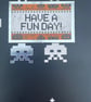 Number 1 gamer retro Space Invaders birthday card - Image 7