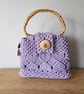 Lilac Macrame Handbag - Image 1