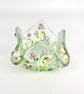Fused Glass  Floral Tea Light Holder 