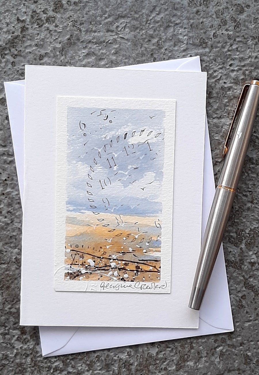 Handpainted Blank Card. OOAK Watercolour