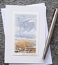 Handpainted Blank Card. OOAK Watercolour