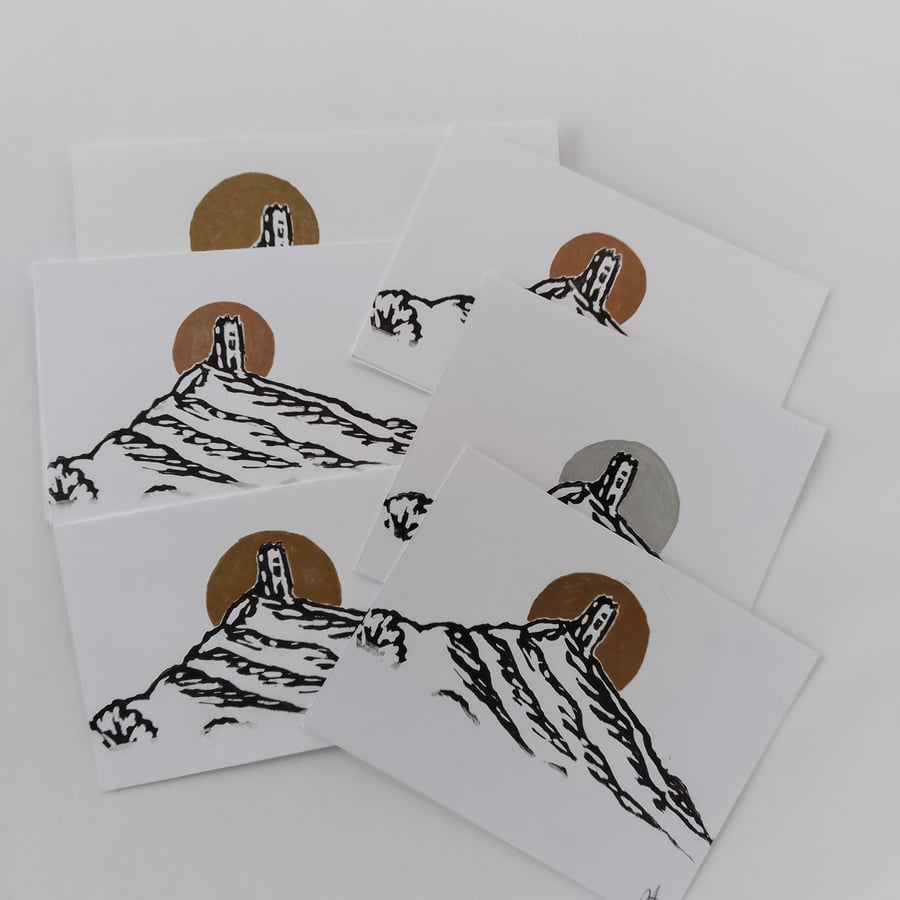 Notecards Glastonbury tor set