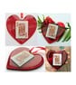Handmade Glass Hanging Red Love Heart- King or Queen Of Hearts or Diamonds  - Image 1