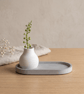 Grey Oval Jewellery Tray, Handmade Decorative Catchall Dish for Home - Image 1