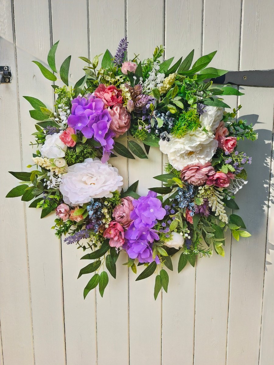 Edna, premium large florals summer wreath