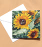 Greetings Card - Blank - Sunflowers - Image 1