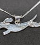 Sterling silver dachshund pendant with handmade bail, Sausage dog - Image 1