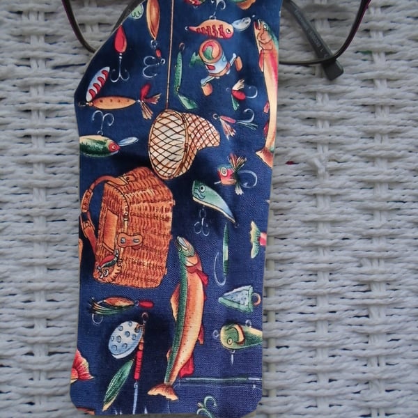 Fishing Fisherman Cotton Glasses Case 