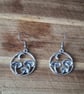 Toadstool Hoop Earrings – Handmade OOAK Gift for Her, Quirky earrings OOAK