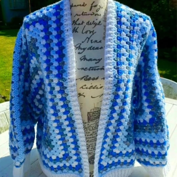 Handmade Crochet Hexagon Cardigan 