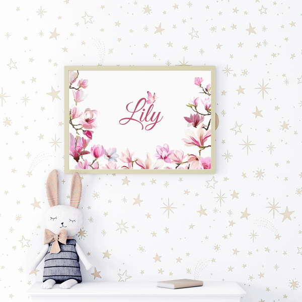 personalized Child's Name wall art Folksy