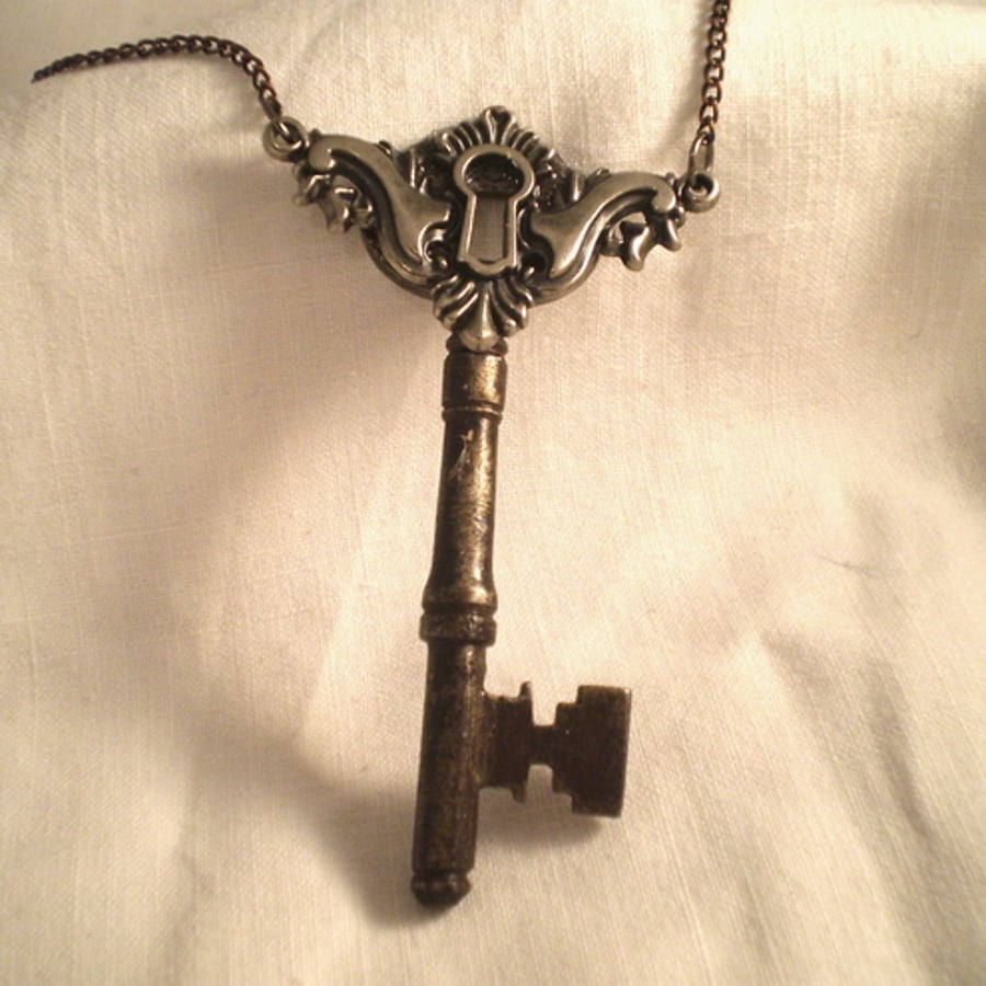 Steampunk "Through The Keyhole"  Necklace