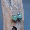 Aventurine silver drop earrings