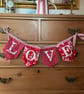 LOVE fabric bunting - SAMPLE - Image 4