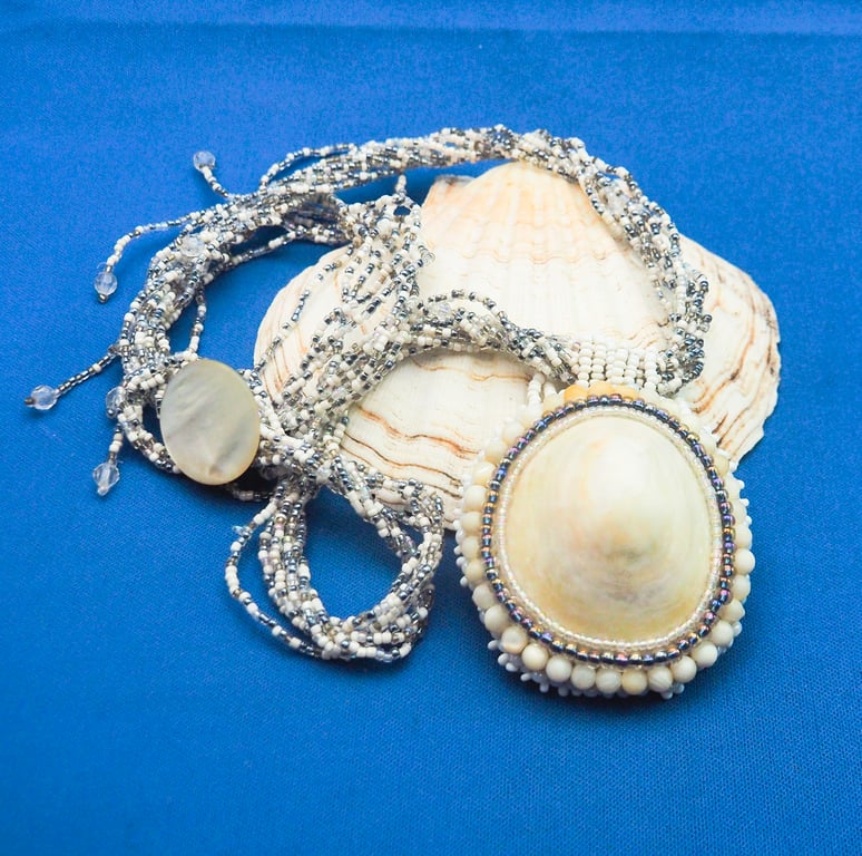  Locket Pendant Giant Limpet Shell
