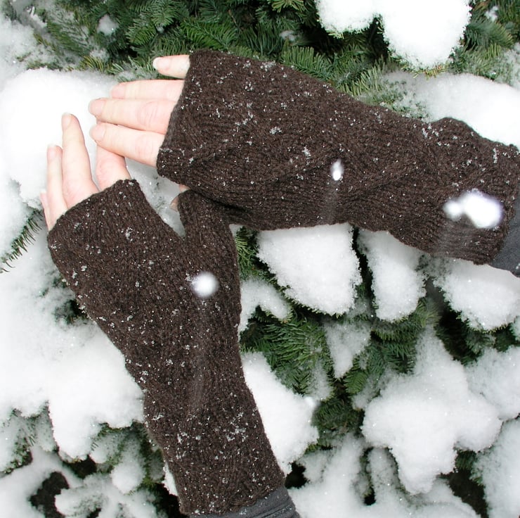 Cashmere wrist warmers Folksy