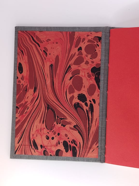 Handcrafted A6 notebook with recycled paper