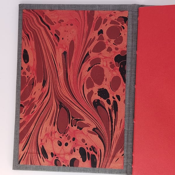 Handcrafted A6 notebook with recycled paper