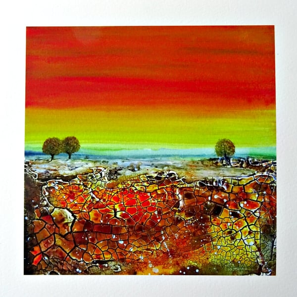 Unmounted Giclee Print - Orange