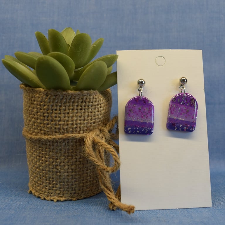 Candy Stripe Small Arch Earrings