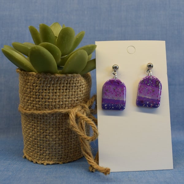 Candy Stripe Small Arch Earrings