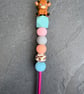 Cow silicone  beaded crochet hook 4.5mm 