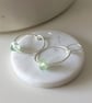 Bohemian Silver Hoop Sea Glass Earrings  - Image 2