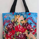 Floral Tote Bag "Summer Dreams"  Original oil painting design eco canvas shopper