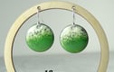 Earrings - glass enamelled copper