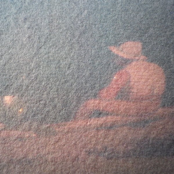 Man on a wall , A4 unframed, mounted, free hook & easel, 6673, free shipping....