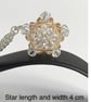 Handbag Charm, Golden & Clear Crystal Star with a Chainmaille Chain and Keyring - Image 10