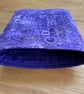 Purple Circles Print Quilted Fabric Book Sleeve - Paperback Size - Image 4