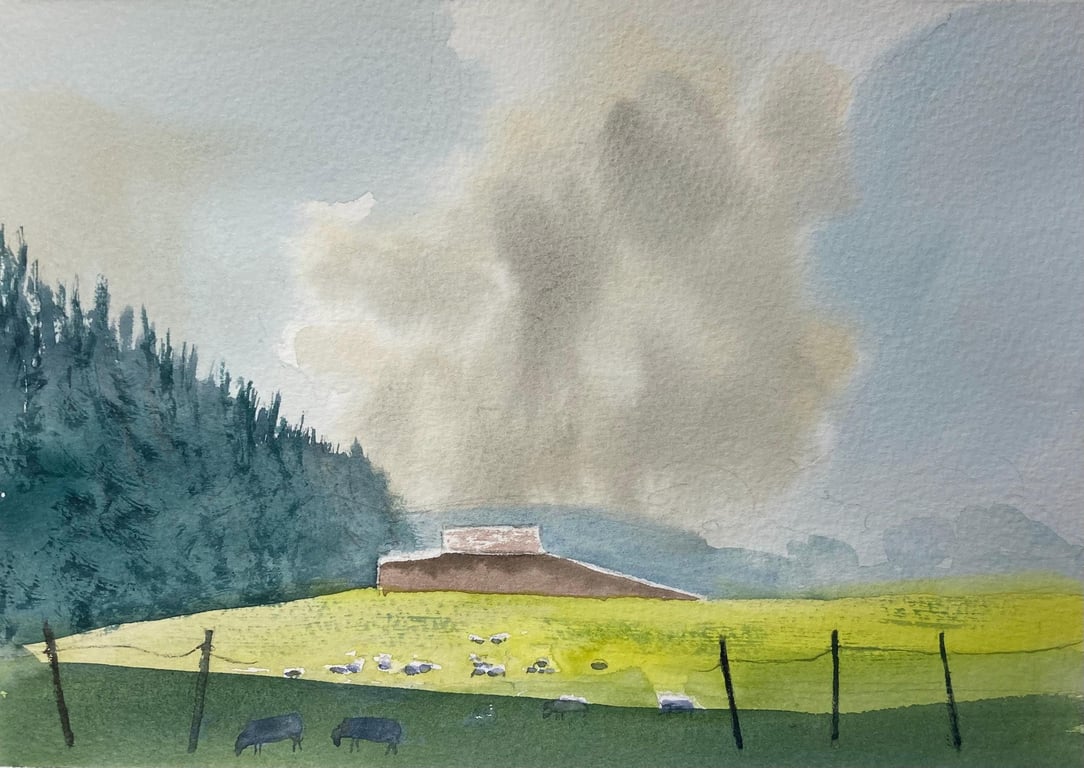 En plein air 2024 mid summer (Original watercolour) watercolour, original painti