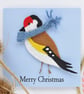 Goldfinch handmade Christmas card