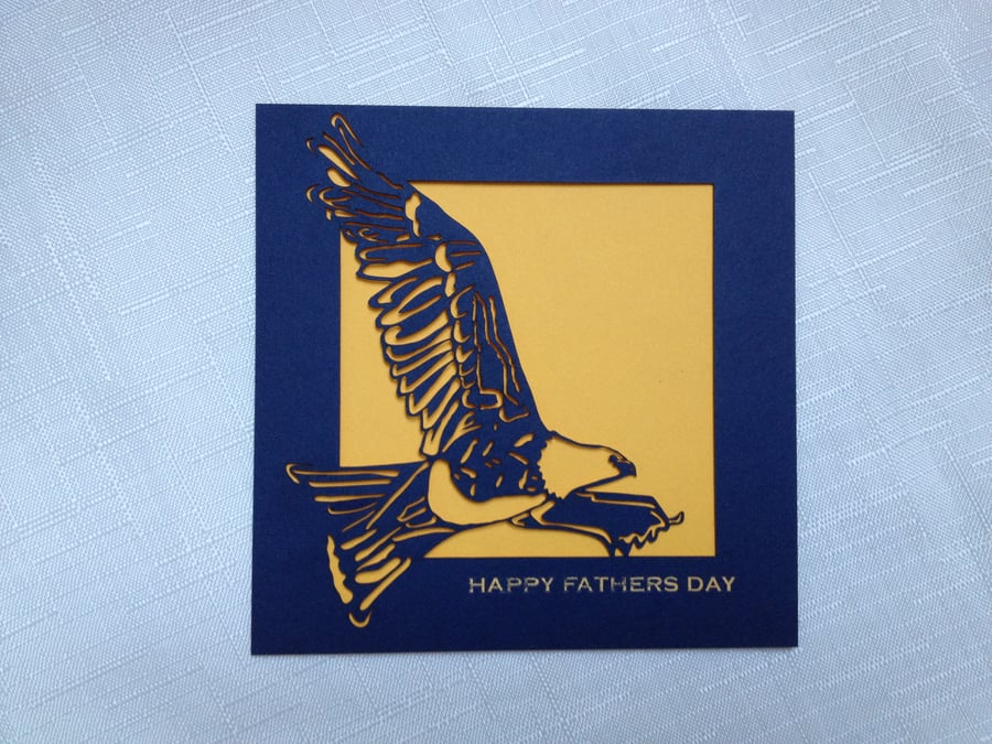 Laser cut Father's Day card (red kite)