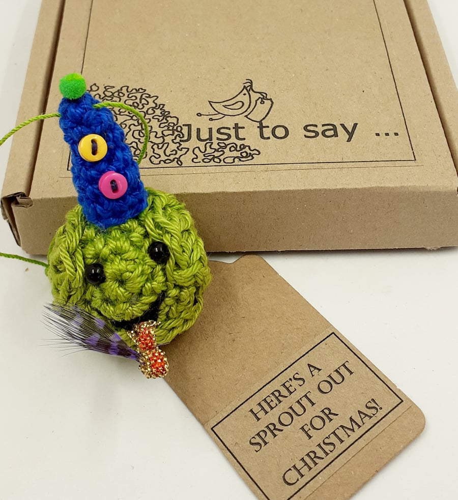 Crochet Party Sprout - Alternative to a Greetings Card