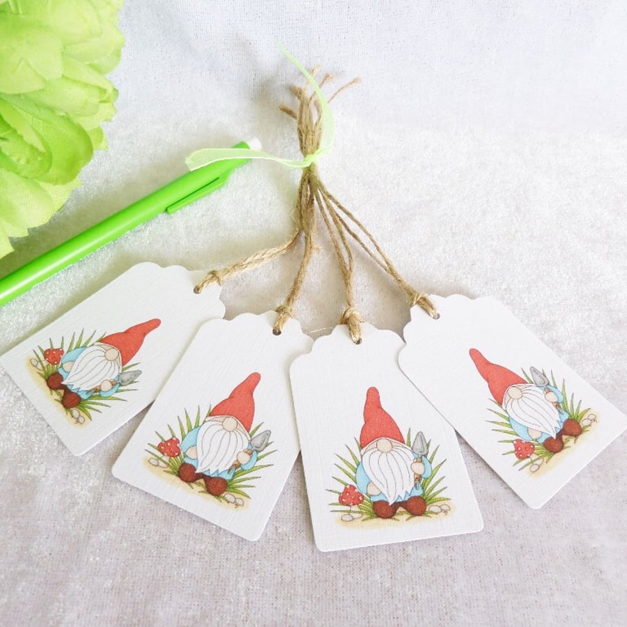 Gardening ‘Norm’ the Garden Gnome Gift Tags - set of 4 tags