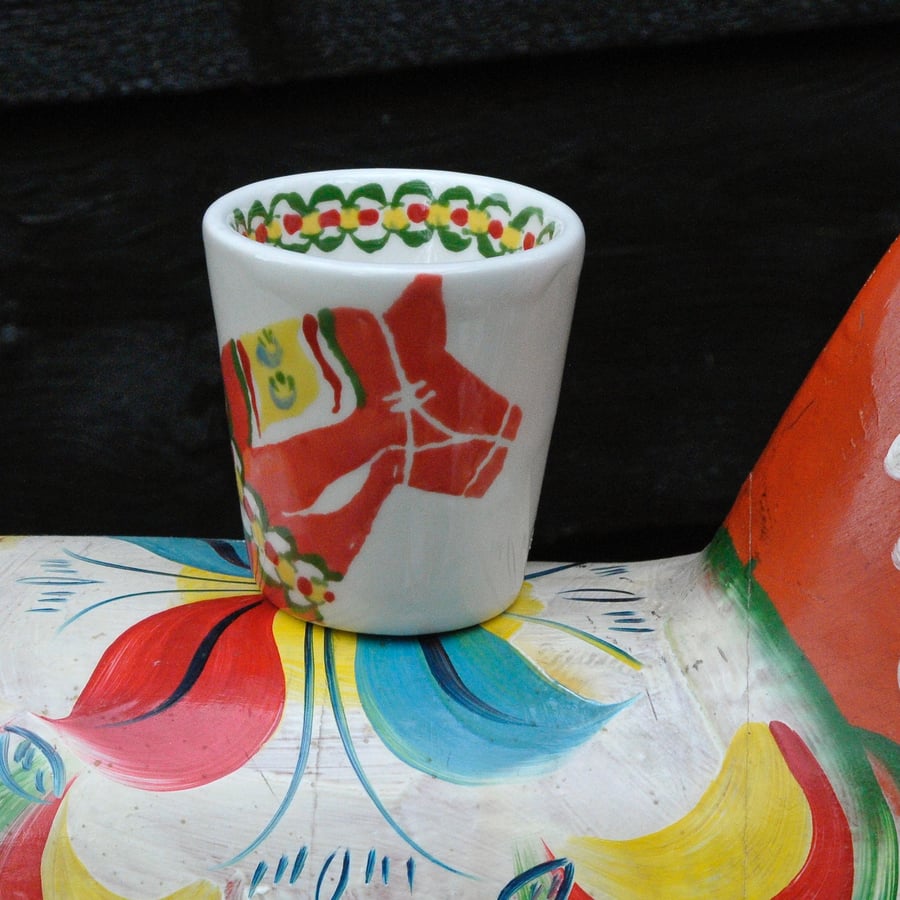 Dala Horse Egg Cup - Hand Painted