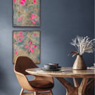 Original acrylic Abstract on canvas "Twin Beauty"