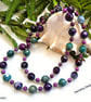 Plum Agate Silver Plate Necklace  - Image 3